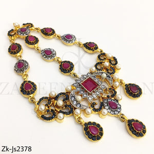 Silver gold bridal set