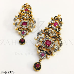 Silver gold bridal set