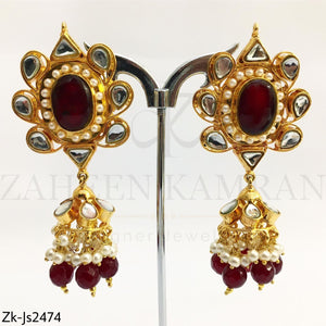 Kundan ruby choker set