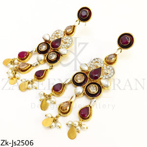 Ruby gold meena set