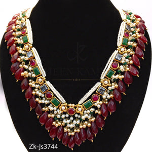 Almond ruby beads stylish mala