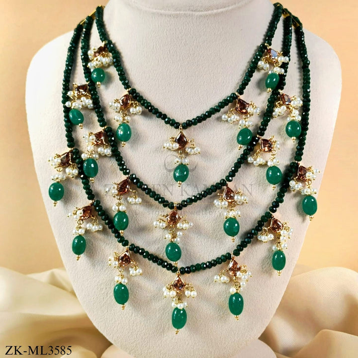 EMERALD LAYERED MALA