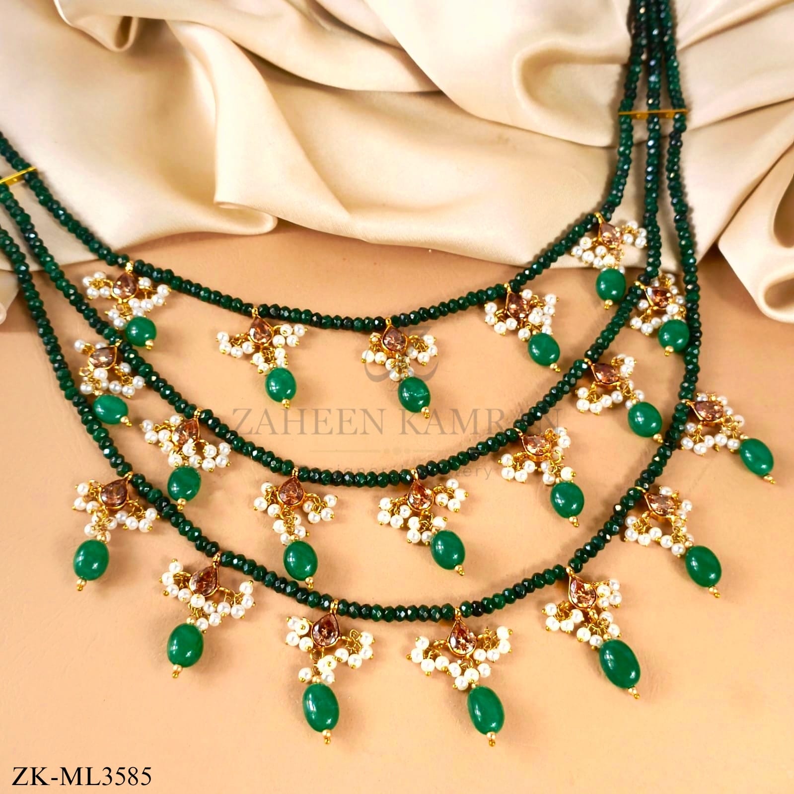 EMERALD LAYERED MALA