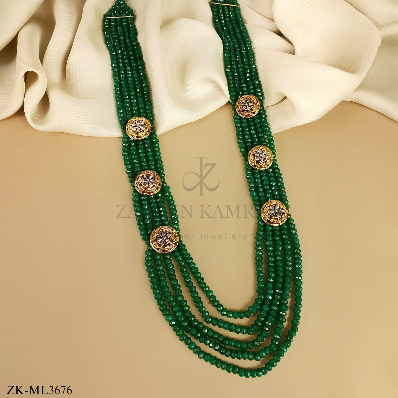 EMERALD LAYERED MALA