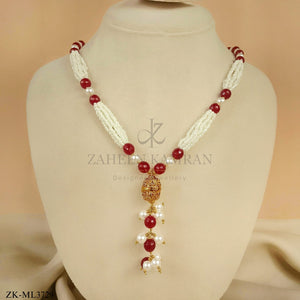 RUBY PEARLS MALA