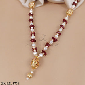RUBY PEARLS MALA