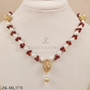 RUBY PEARLS MALA