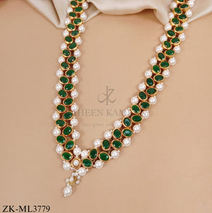 EMERALD PEARLS MALA