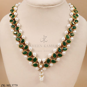 EMERALD PEARLS MALA