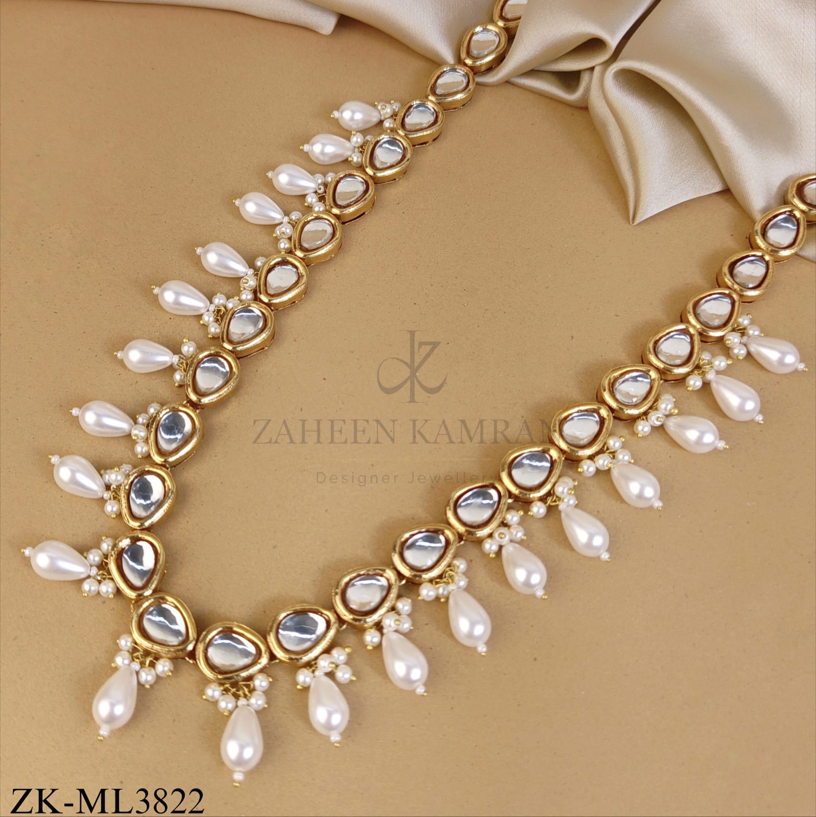PEARLS TEARDROP KUNDAN MALA