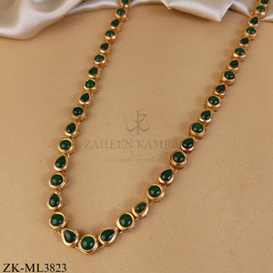 ROUND DEEP EMERALD MALA