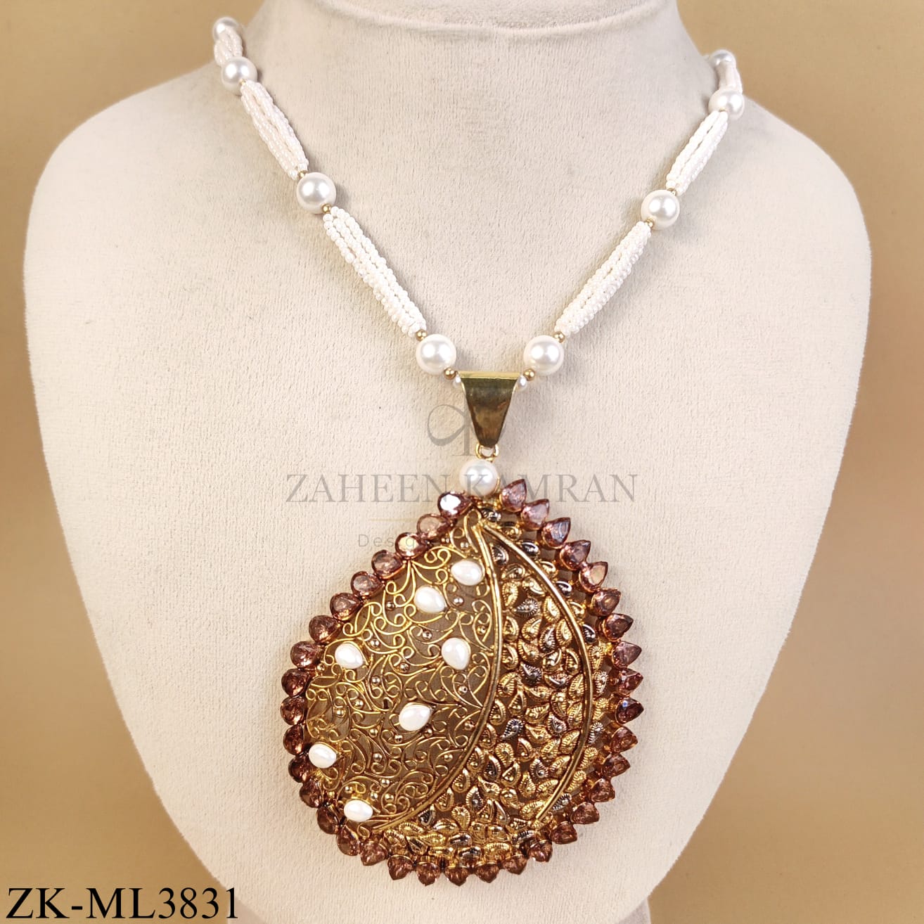 ANTIQUE INTRICATE FILIGREE COFFEE MALA