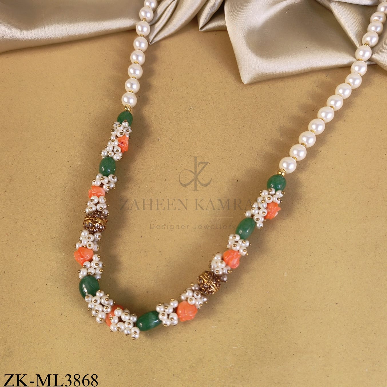 EMERALD CITRINE MALA