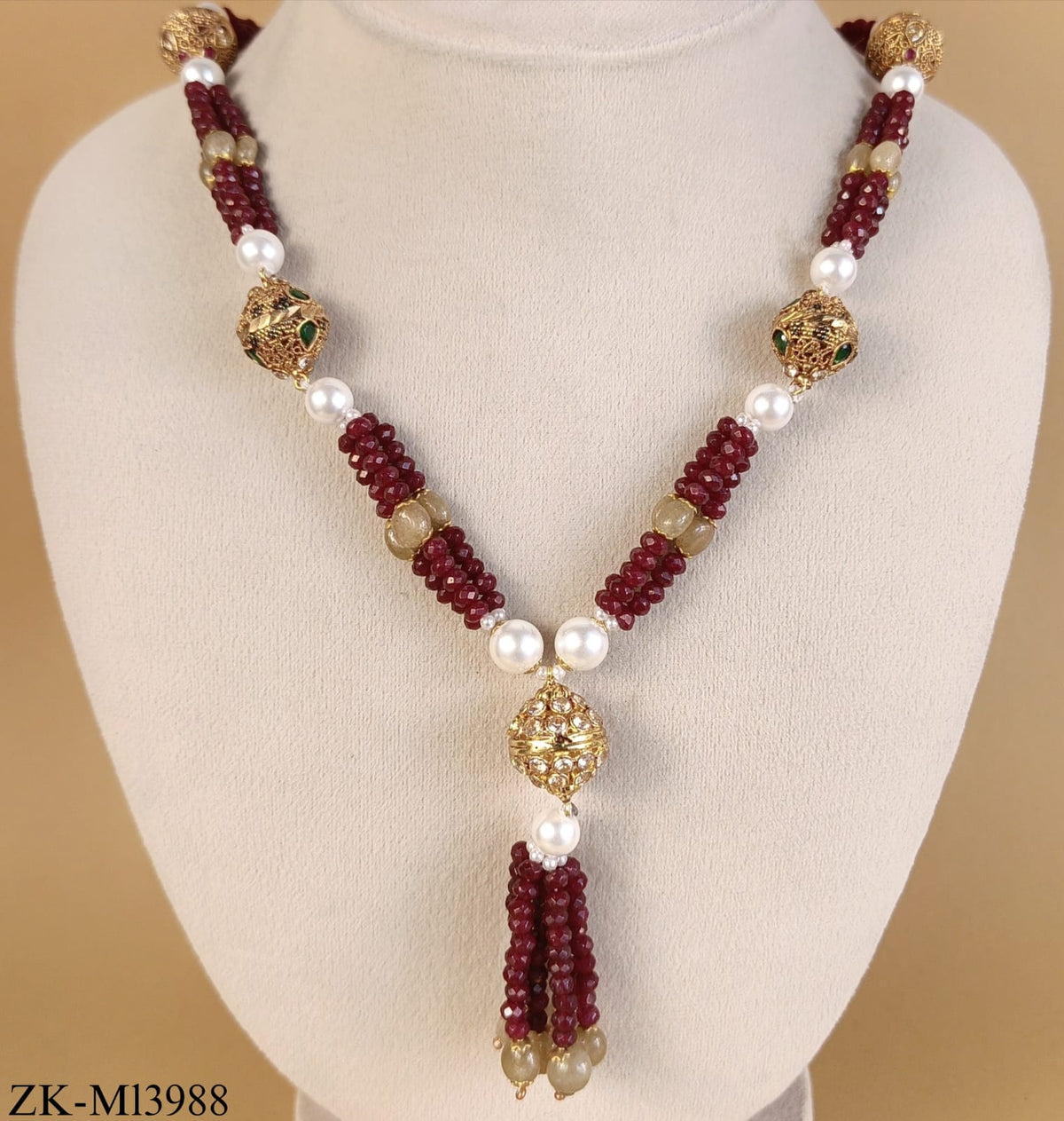 RUBY SPHERE MALA