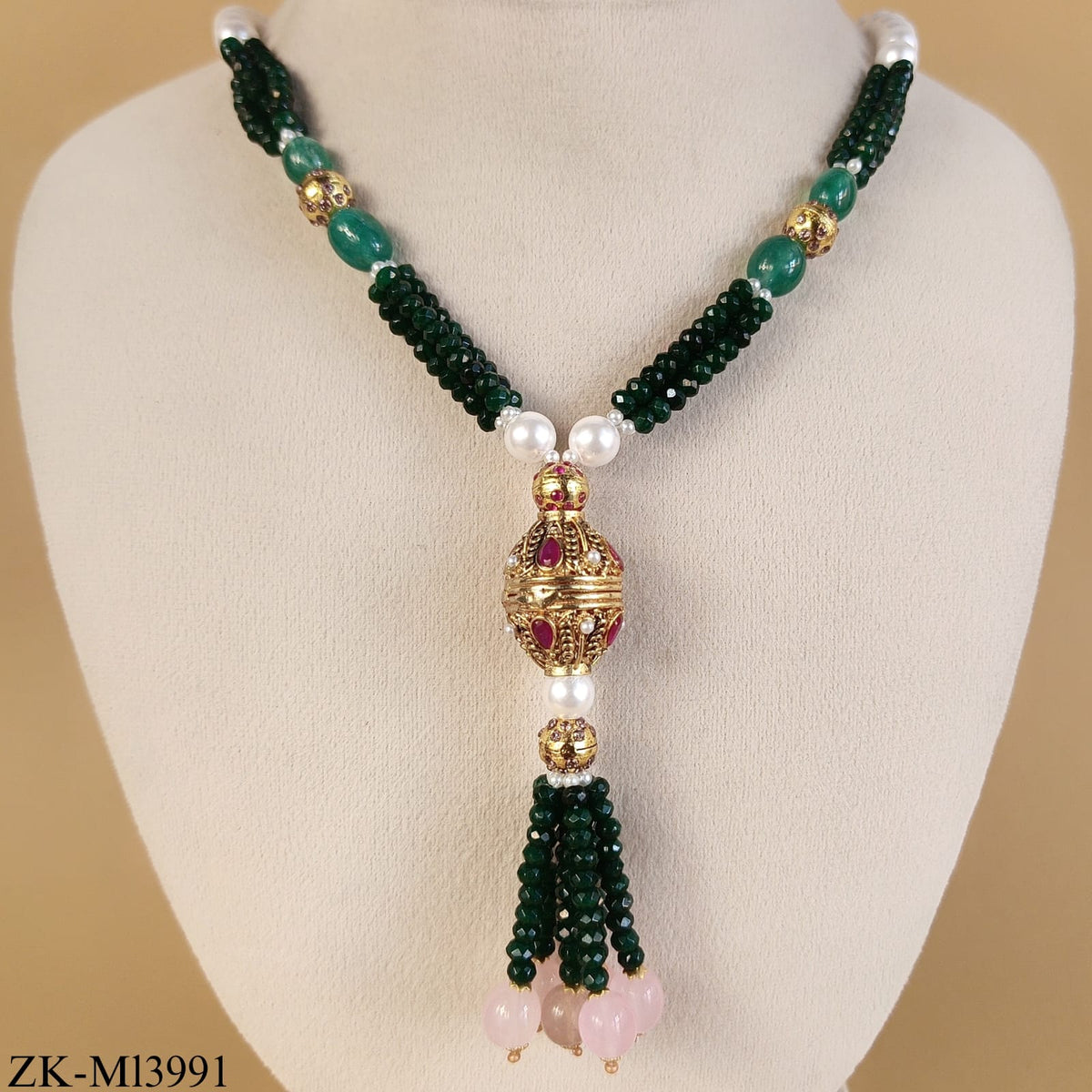EMERALD PINK MALA