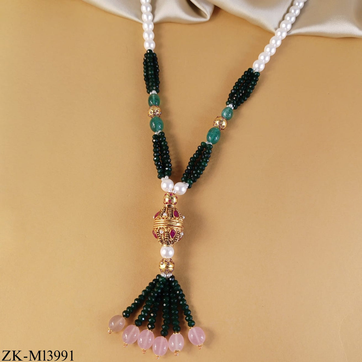 EMERALD PINK MALA