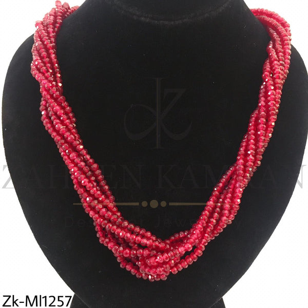 Twisted ruby mala