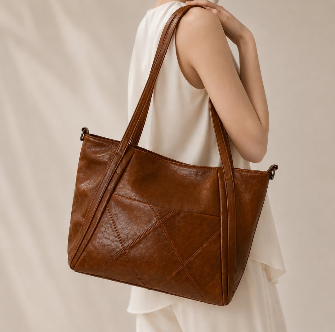 Mocha Shoulder Tote