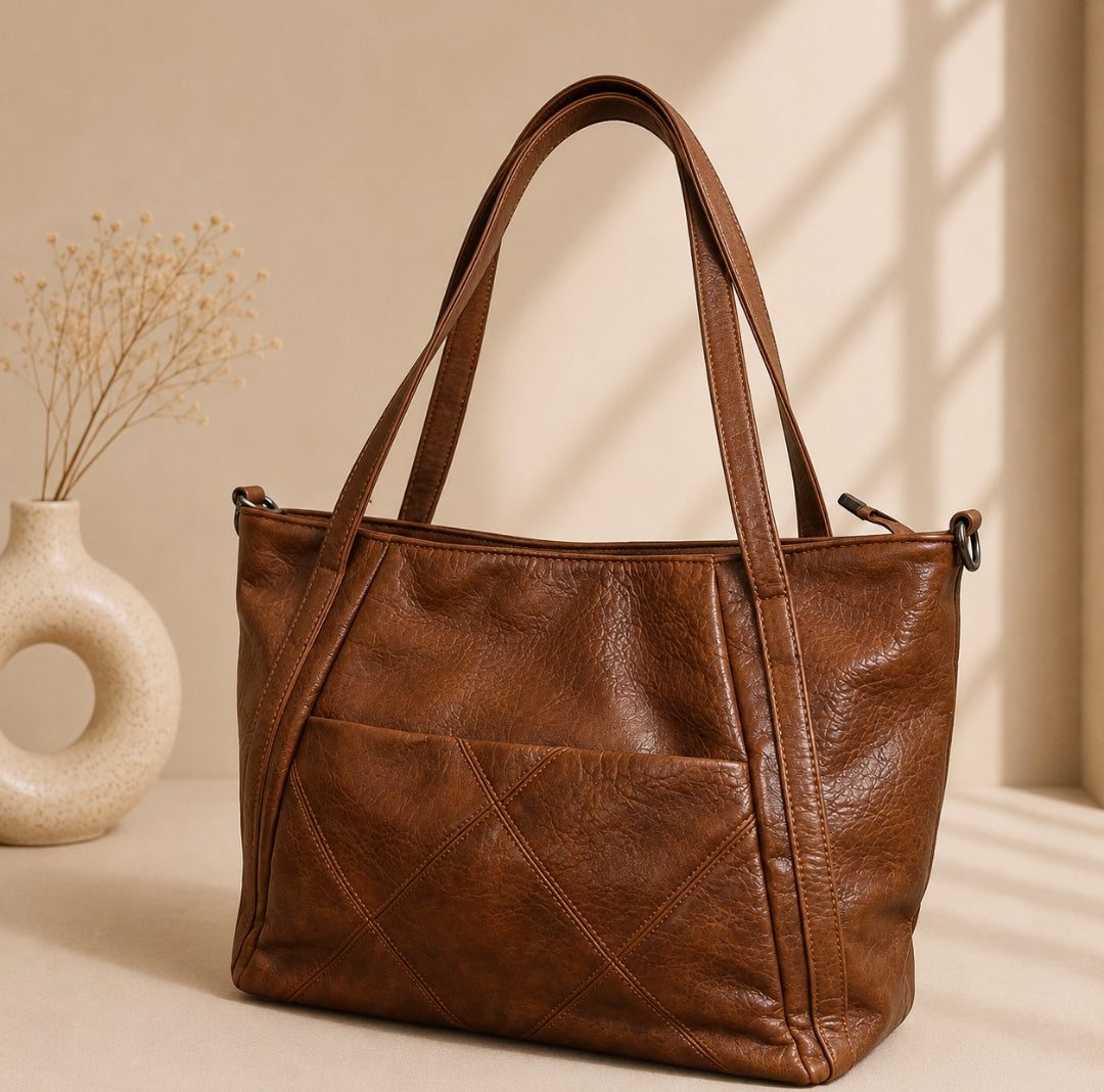 Mocha Shoulder Tote