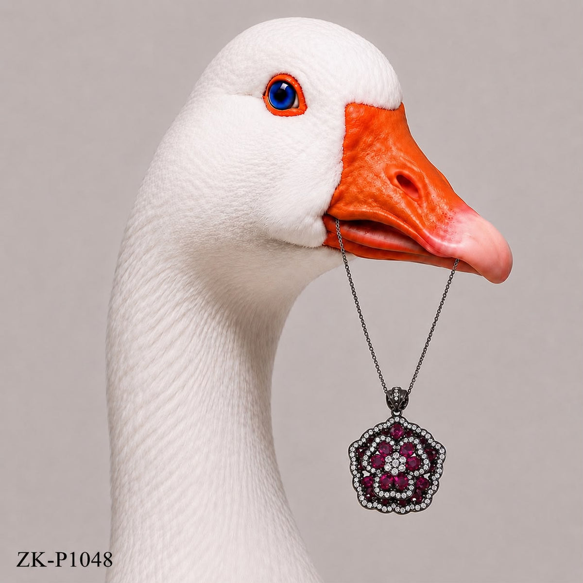 PINK ROSETTE PENDANT