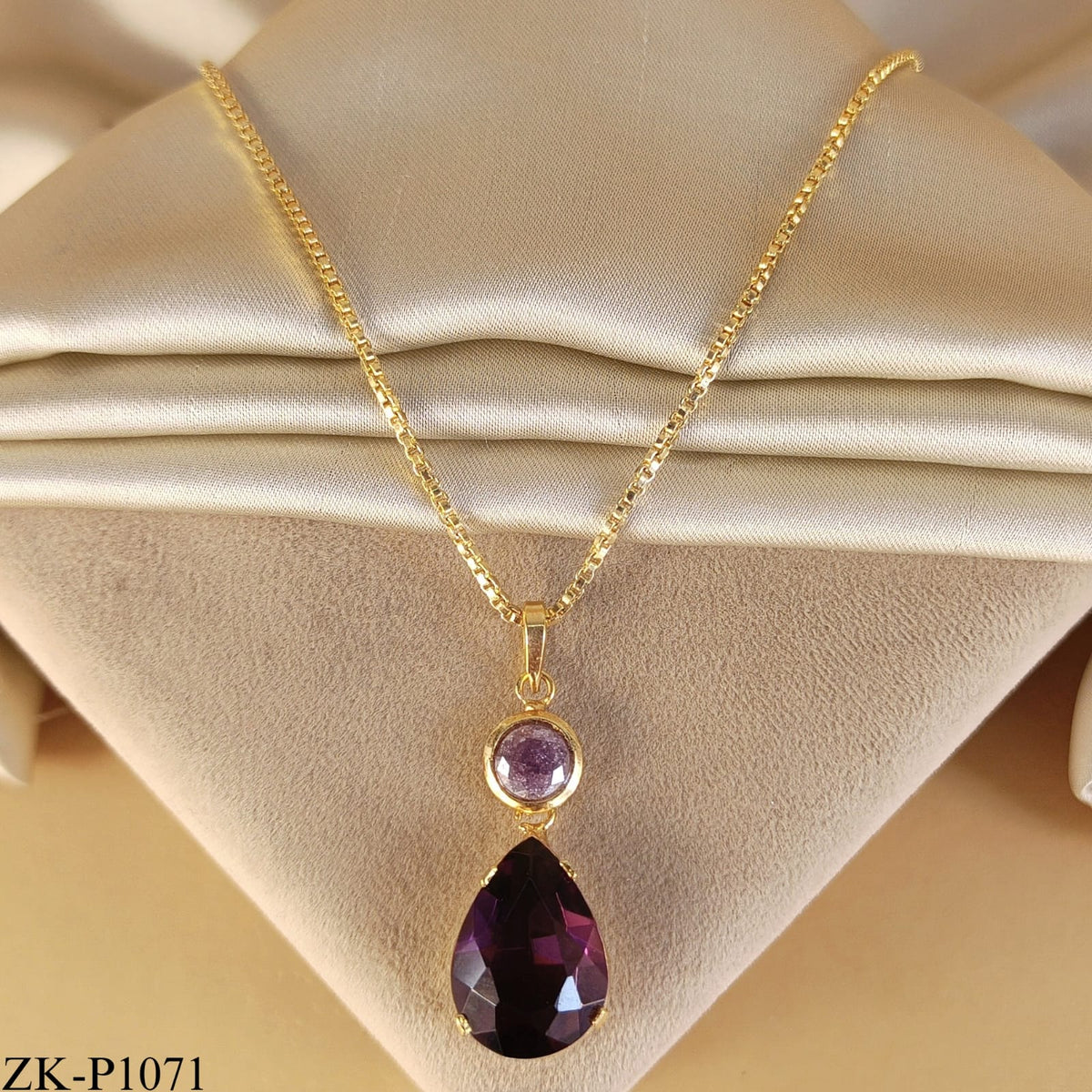 AMETHYST TEARDROP PENDANT