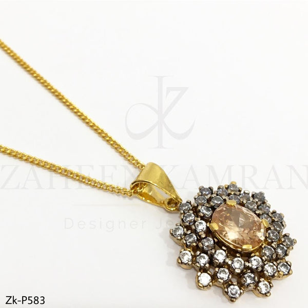 Zircons&Champagne Pendant