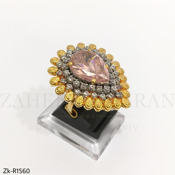 Gold Plated Pink Ring