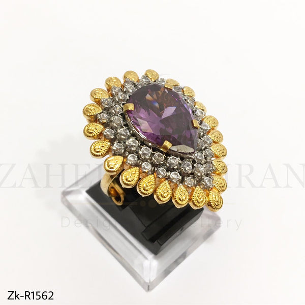 Heart Shape Amethyst Ring