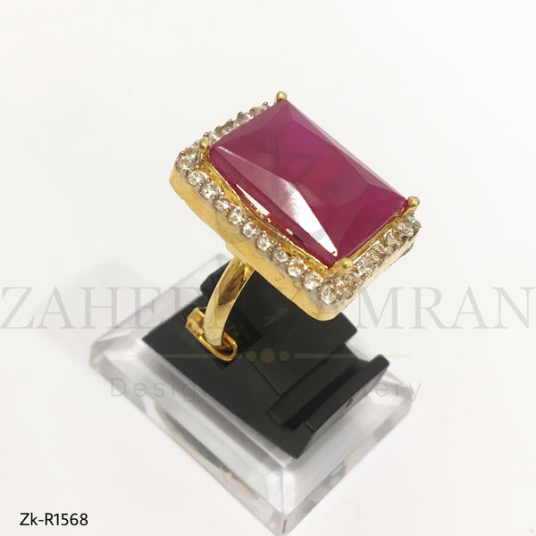 Gold Plated Ruby Ring