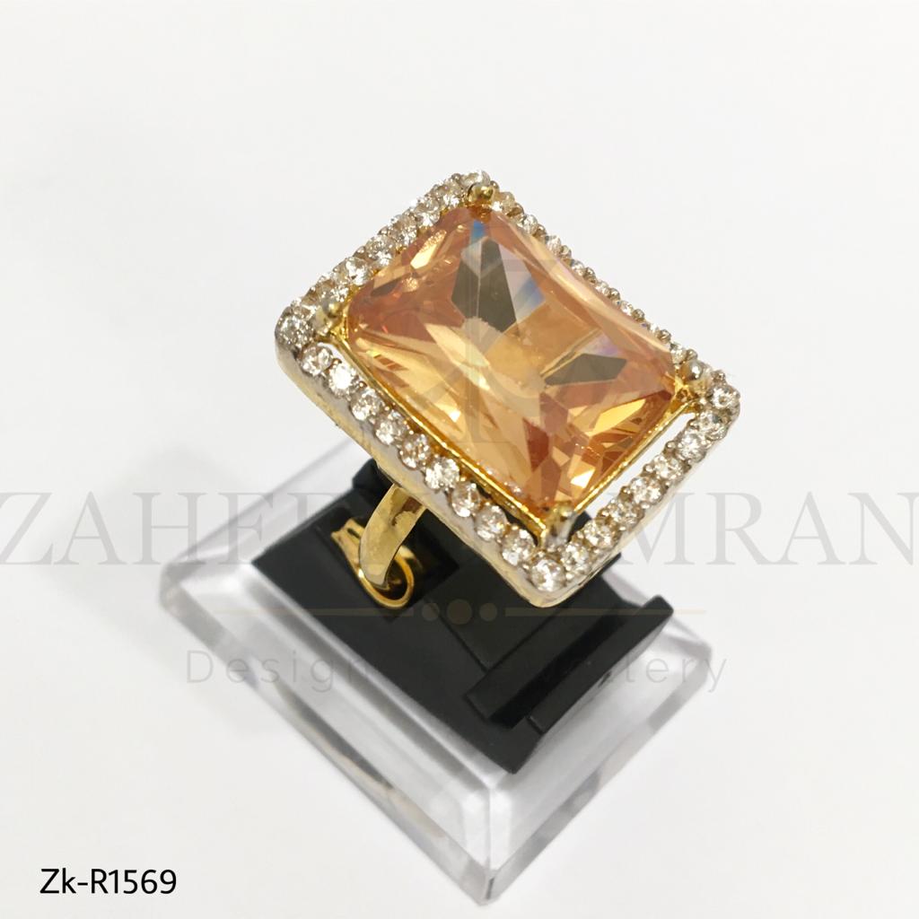 Champagne&White Ring