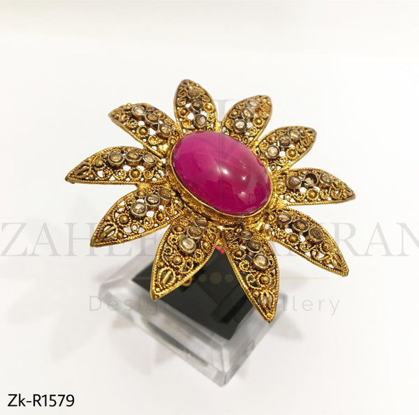 Ruby Floral Ring