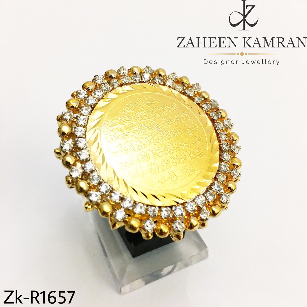 Gold Calligraphy Ring