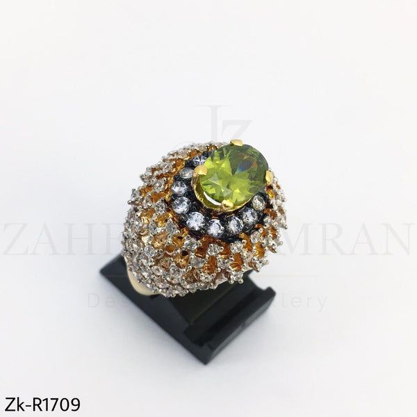 Green Zircon Ring