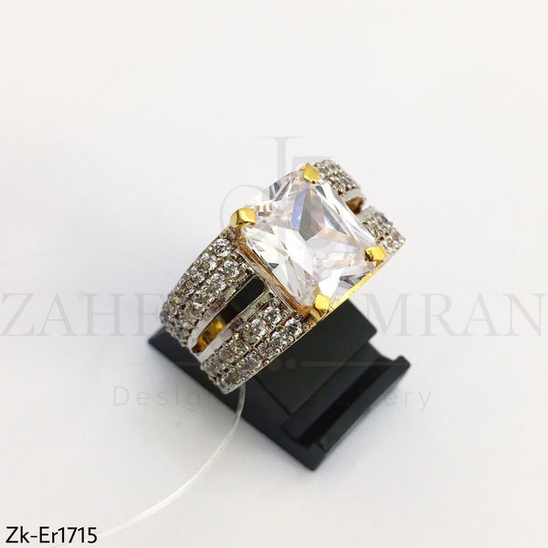 Gold Zirconia ring