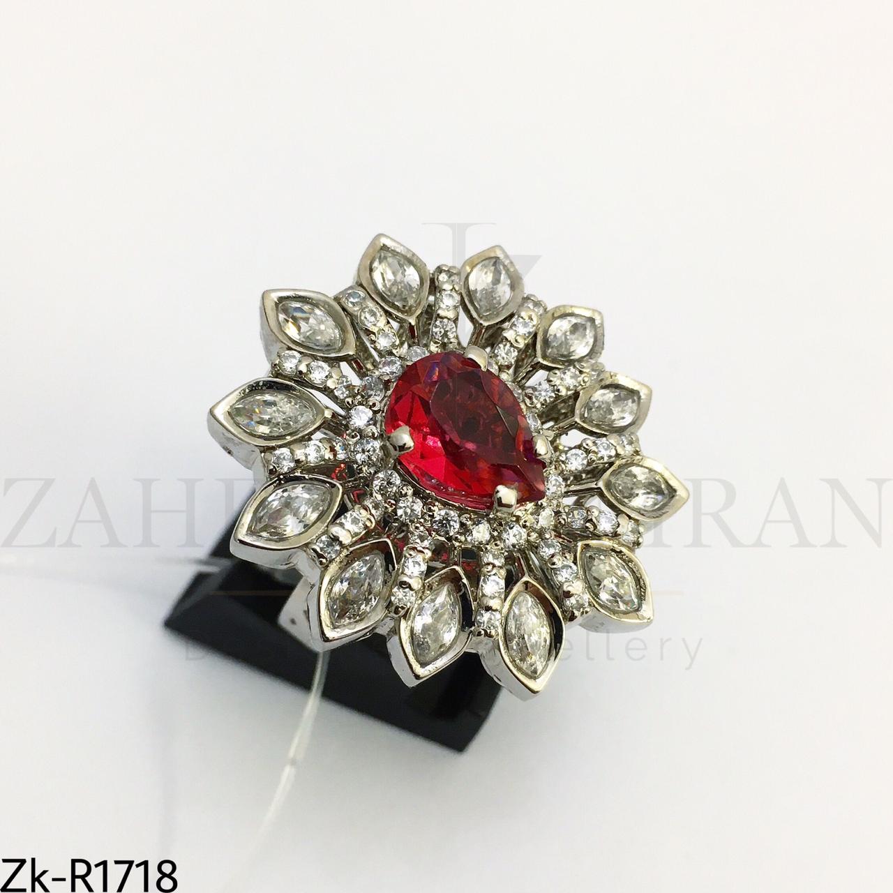 Ruby silver ring