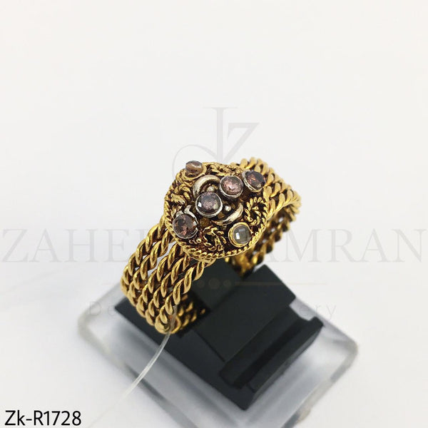 Twisted gold ring