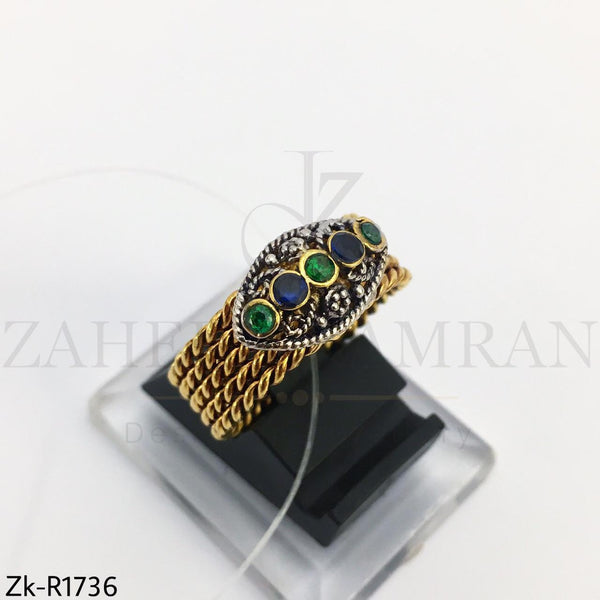 2 tones band ring