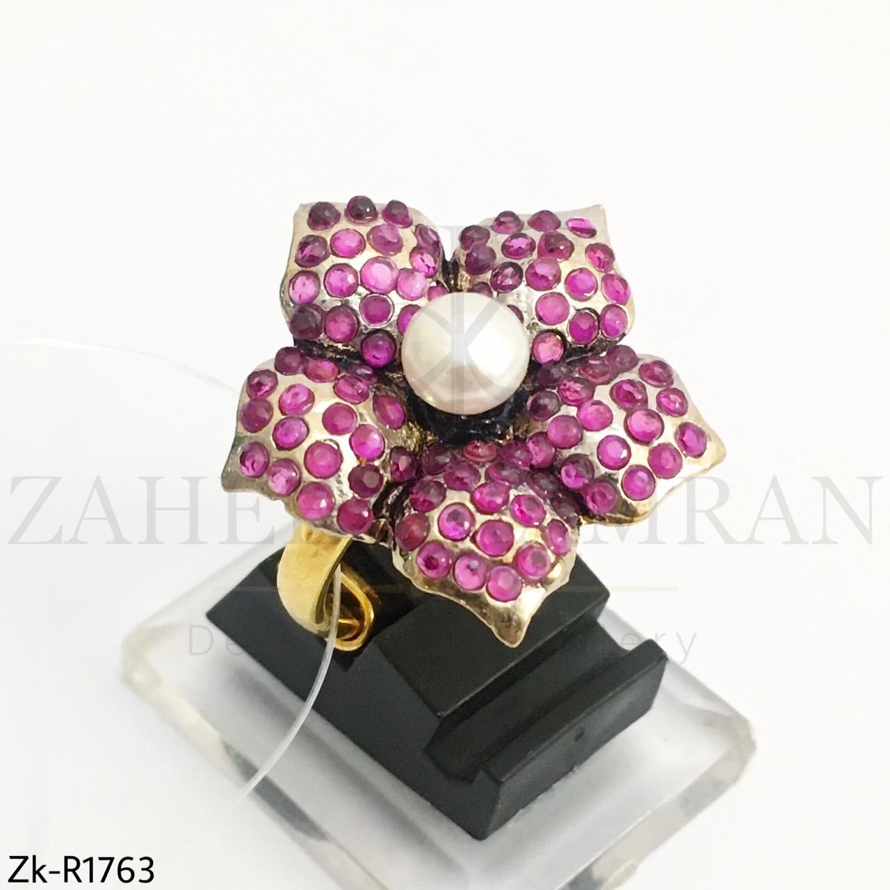 Ruby Flower Ring