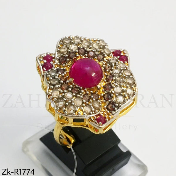 Ruby Flower Ring