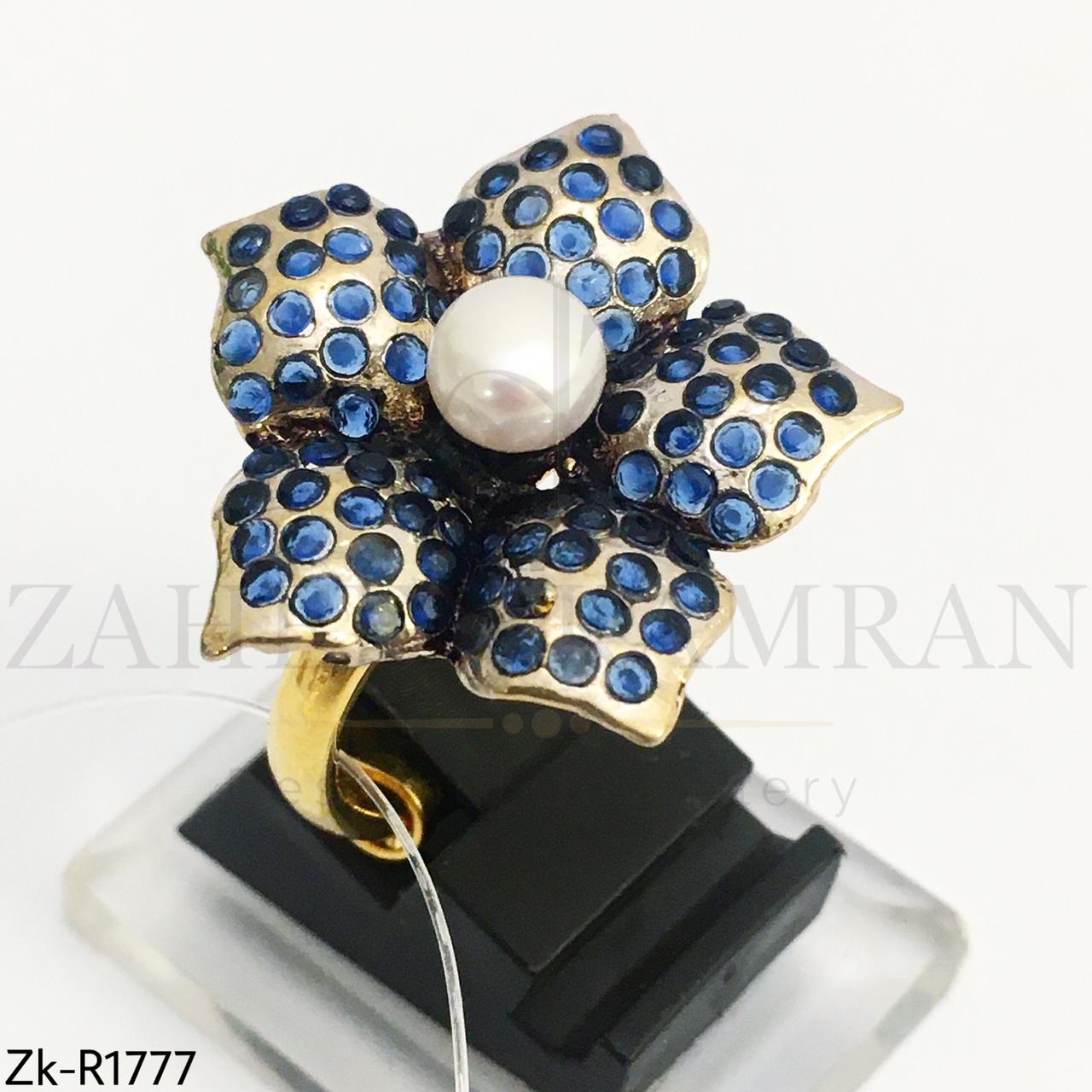 Sapphire Flower Ring