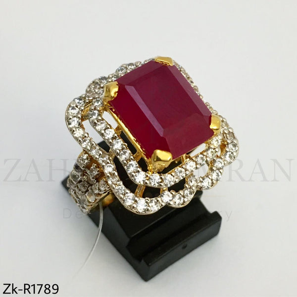 Ruby zircon ring