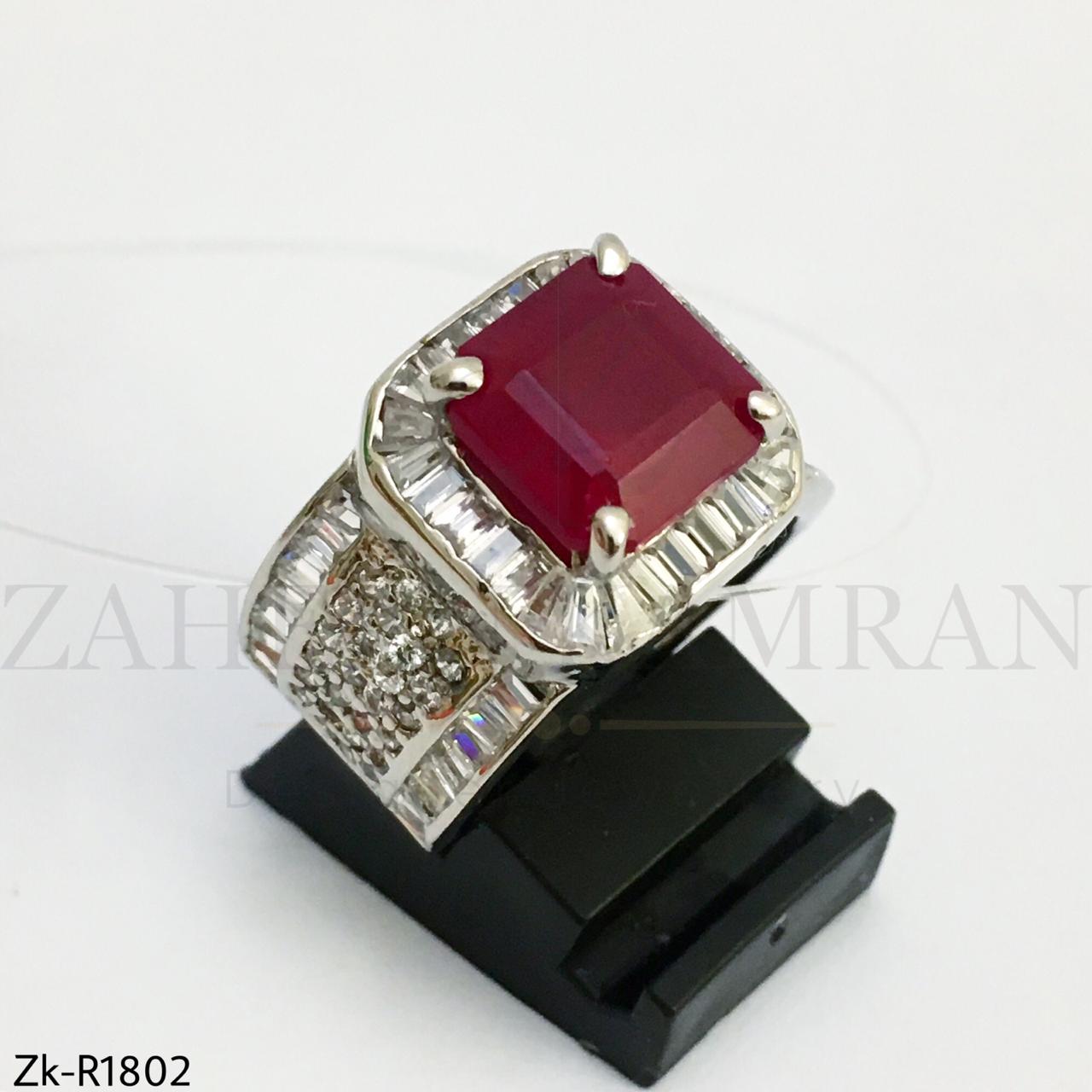 Ruby silver ring