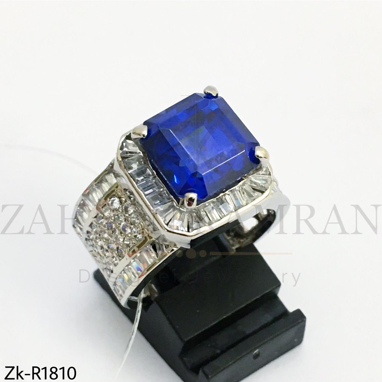 Zirconian sapphire ring