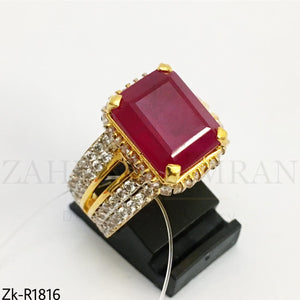 Ruby Zirconian ring
