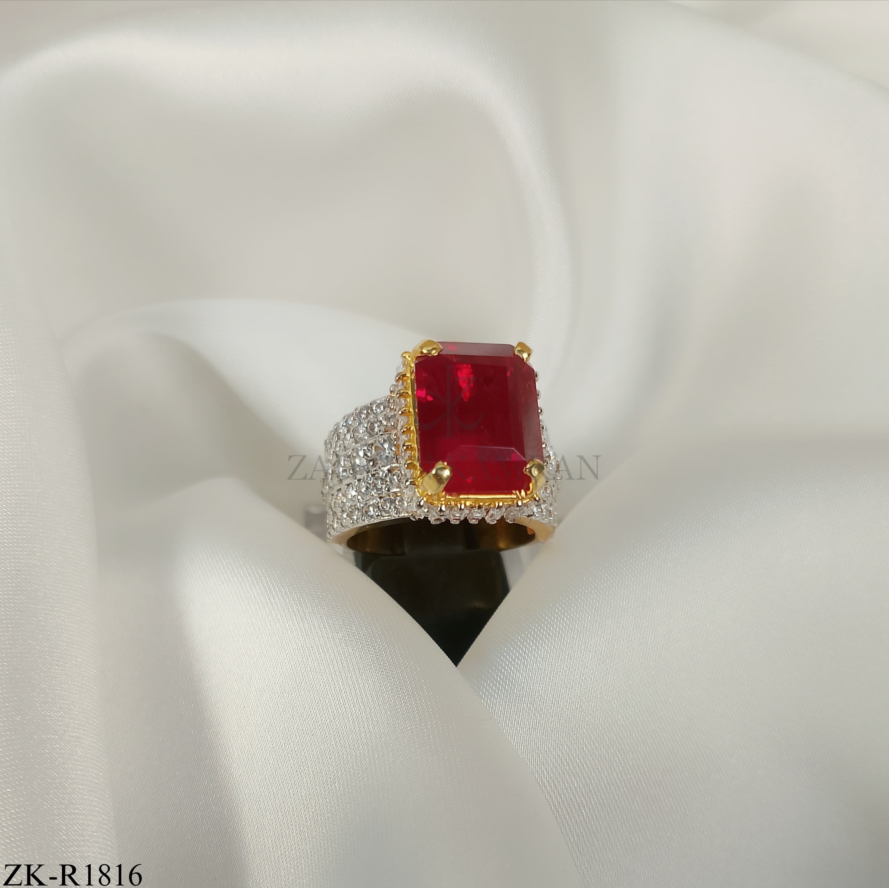 925 Ruby Zirconian ring