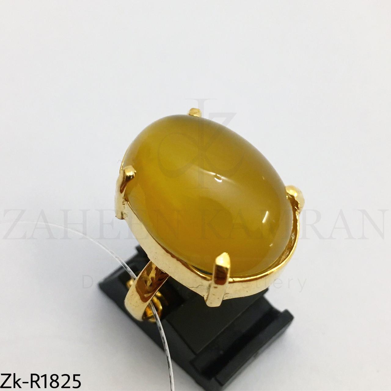 Yellow stone golden ring