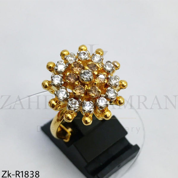 Flower gold ring