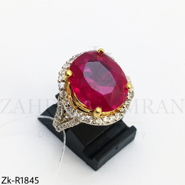 Ruby zircon ring