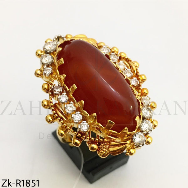 Aqeeq antique ring