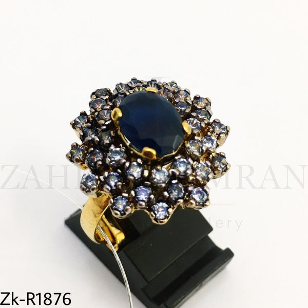 Sapphire flower ring